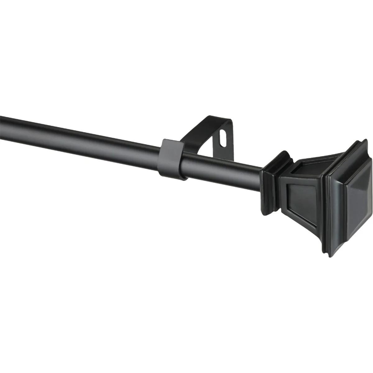 Easy-to-Use Kenney Seville 90 In. To 130 In. 5 8 In. Single Black Curtain Rod First-Class