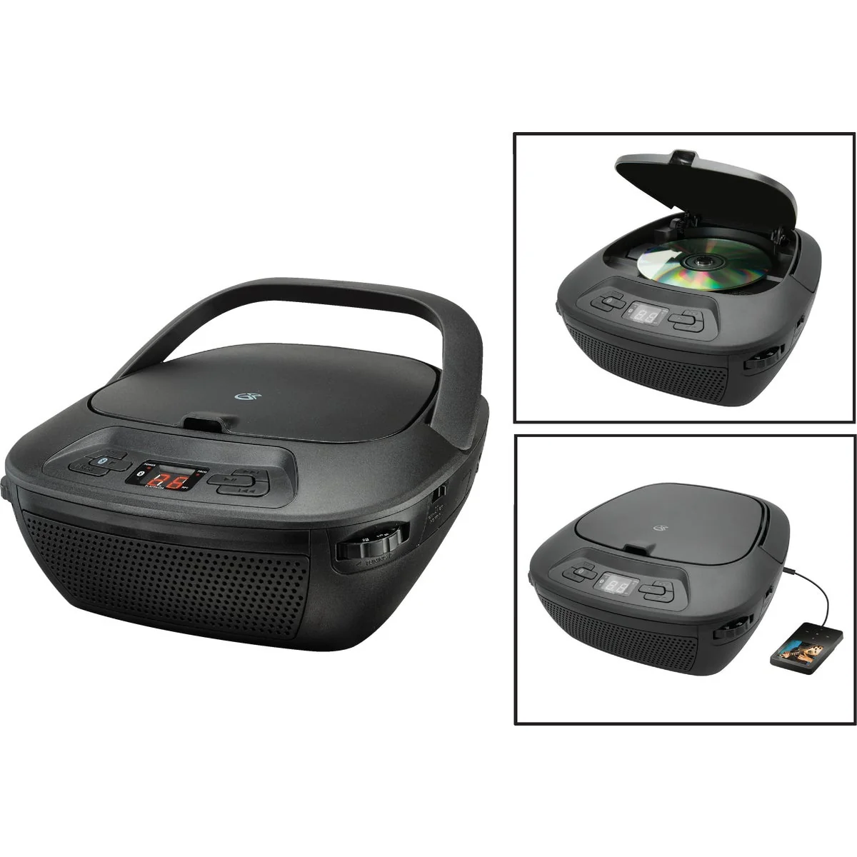 Crafted GPX Bluetooth CD Fm Boombox Versatile
