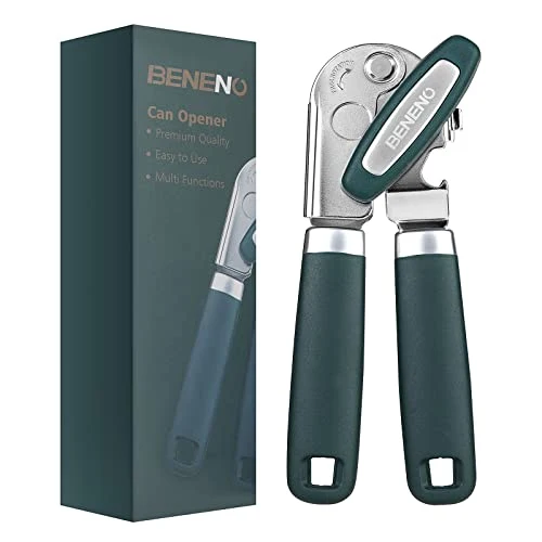 Classic Heavy Duty Hand Can Opener Manual with Magnet Lid Remover Trendy