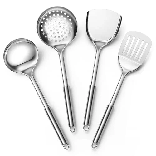 World-Class Stainless Steel Cooking Utensils 4 Count Exceptional