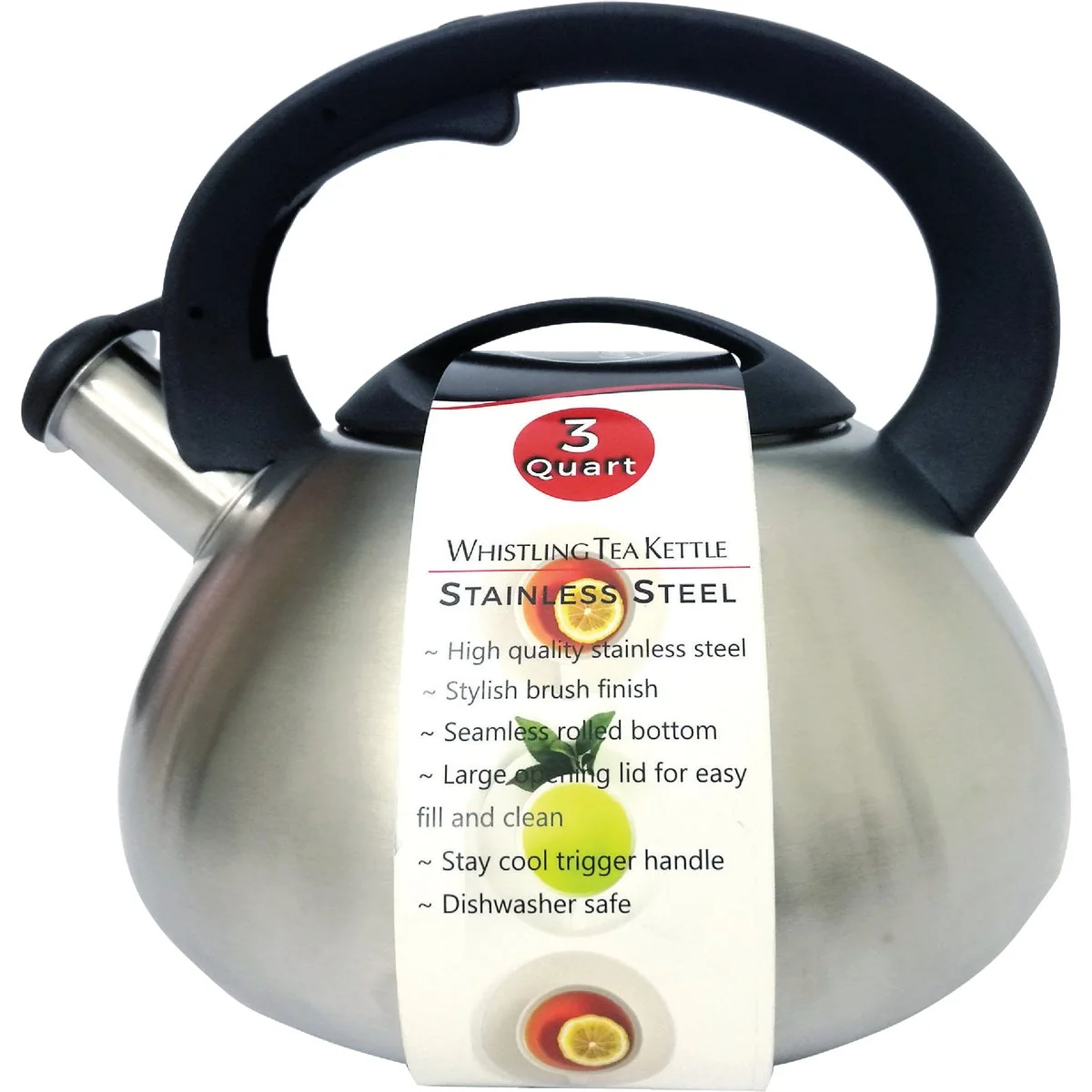 High-End Culinary Edge 3 Qt. Whistling Tea Kettle Next-Generation