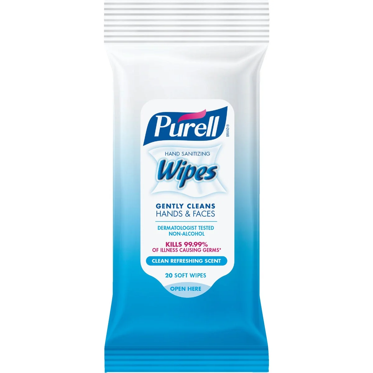 Superior Purell Clean Refreshing Scent Hand Sanitizing Wipes Travel Pack 20 Count Secure