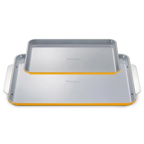 Smart Non Stick Ceramic Baking Sheet Duo 2 Count User-Friendly