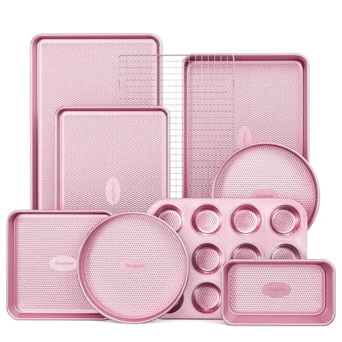 Durable 9 Piece Baking Pans Set Nonstick 9 Count Long-Lasting