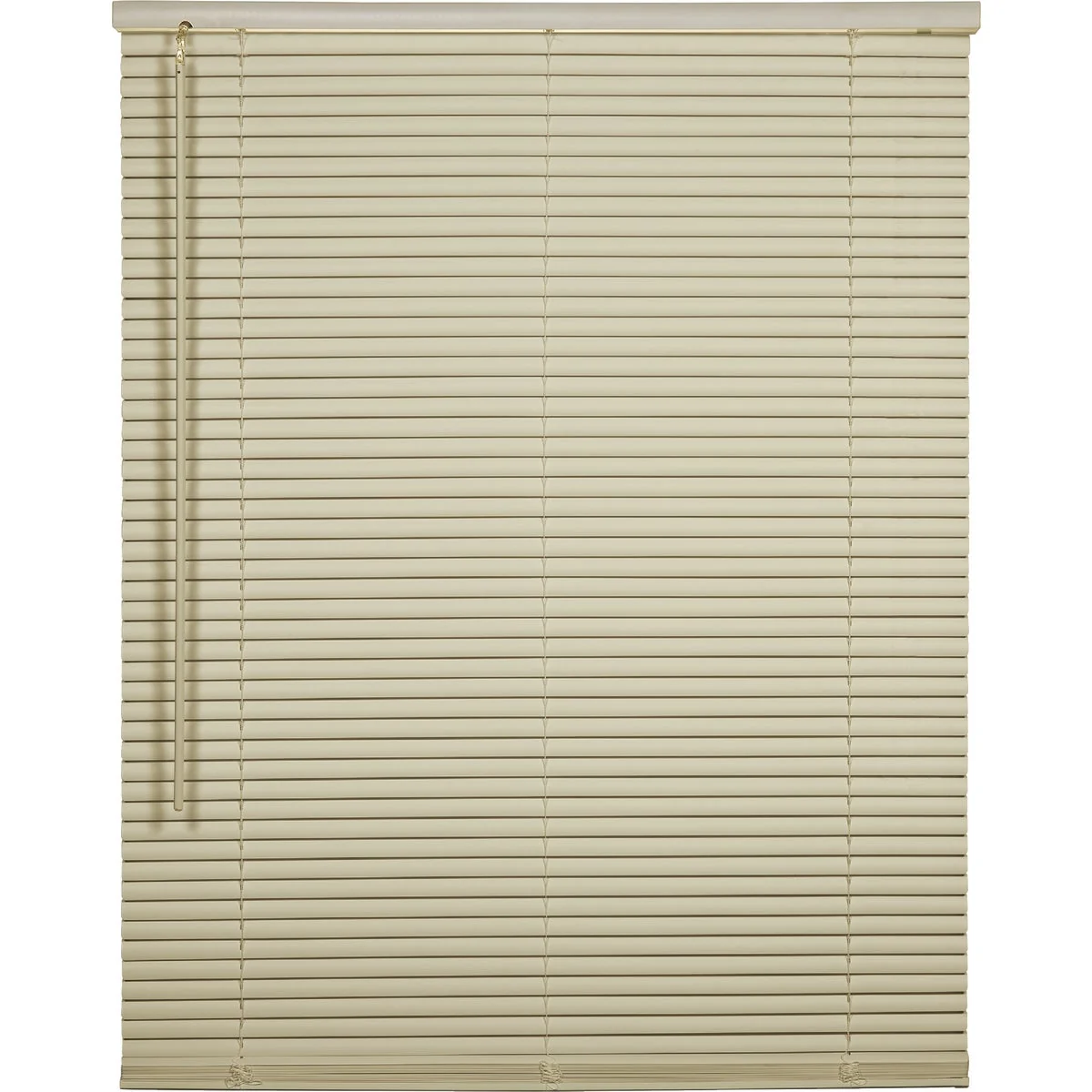 Easy-to-Use Home Impressions 46 In. x 64 In. x 1 In. Ivory Vinyl Light Filtering Cordless Mini Blind Organic