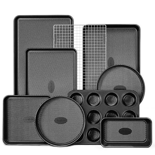 Soft 9 Piece Baking Pans Set Nonstick 9 Count High-Quality