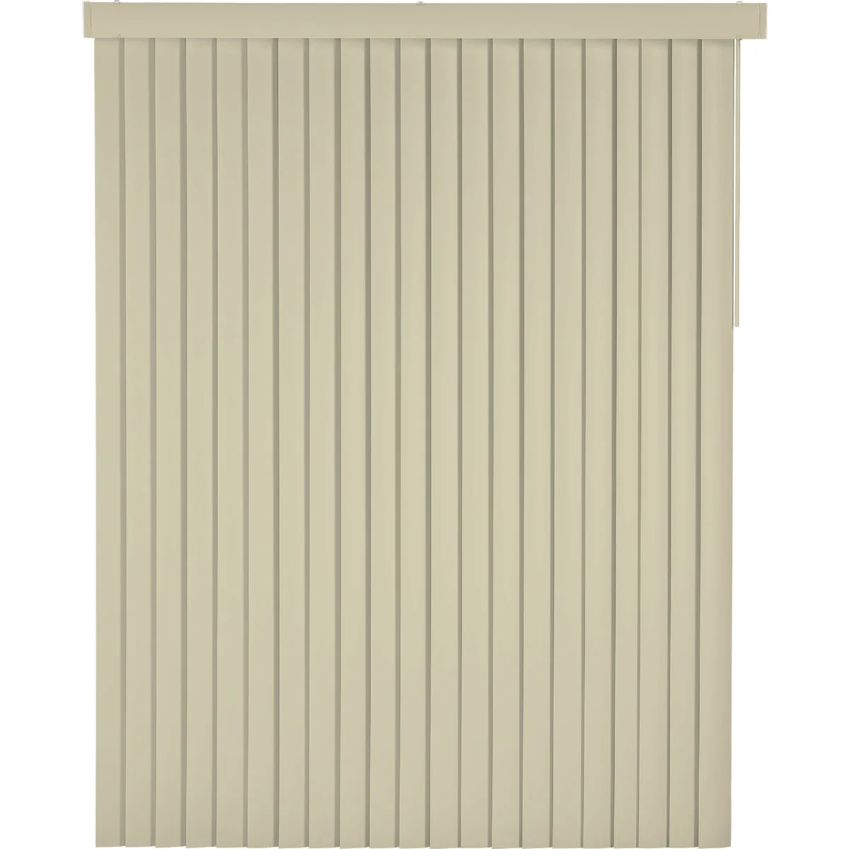 High-Grade Home Impressions 78 In. x 84 In. x 3.5 In. Vanilla Vinyl Light Filtering Vertical Cordless Blind Premium Material