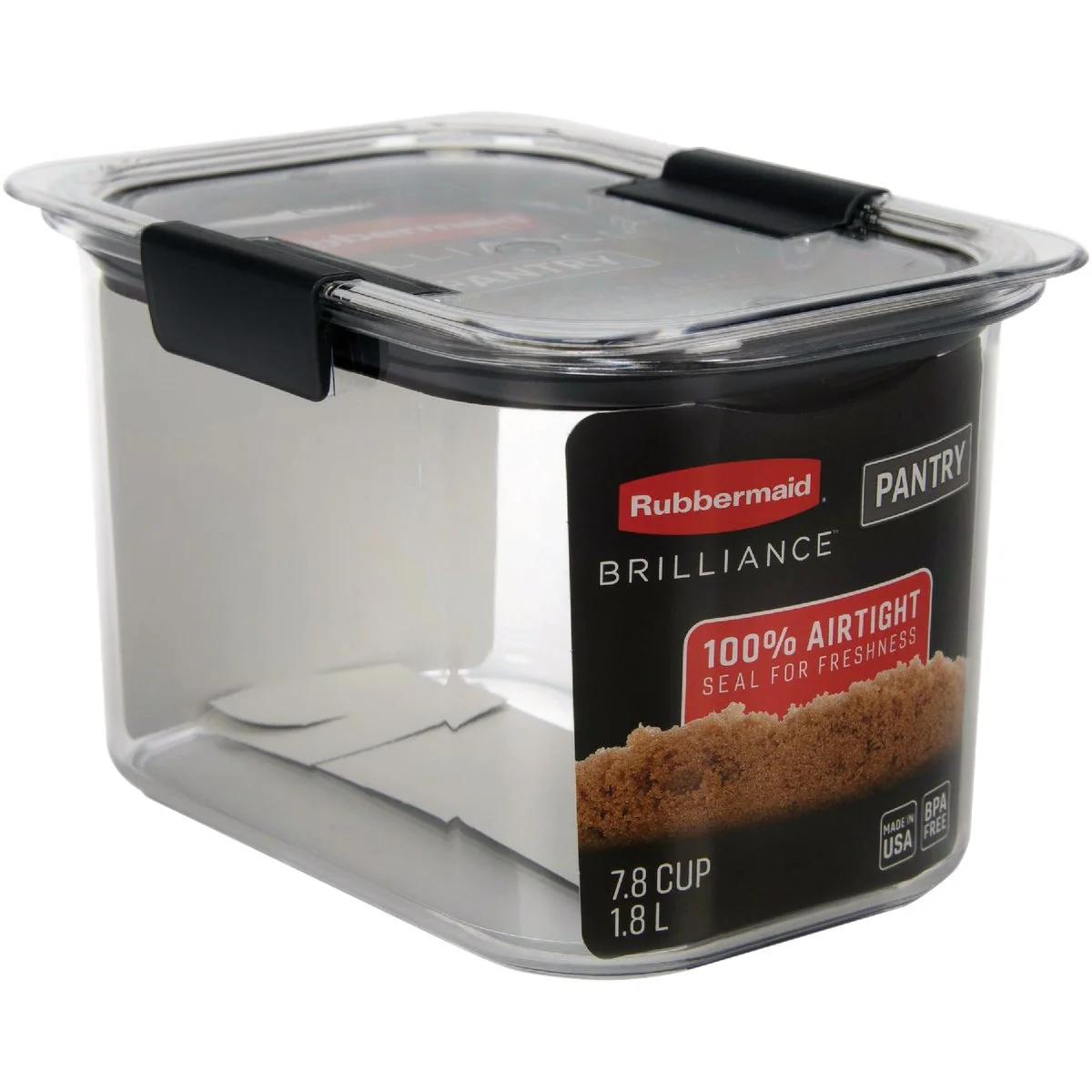 Reliable Rubbermaid Brilliance 7.8 Cup Brown Sugar Pantry Airtight Food Storage Container Environmentally Friendly