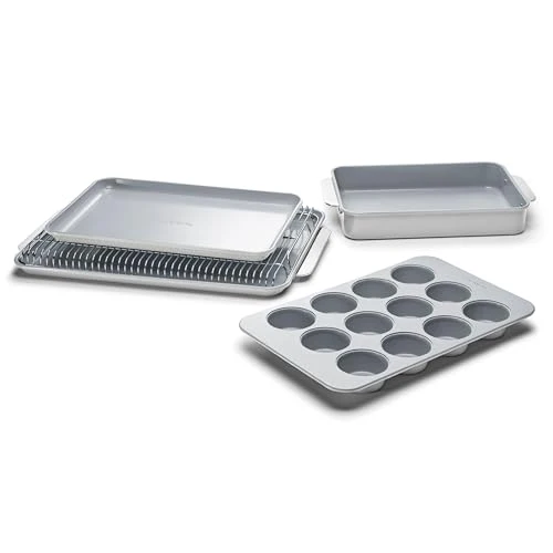Fine Crafted 5-Piece Non-Stick Ceramic Bakeware Set 5 Count Lightweight