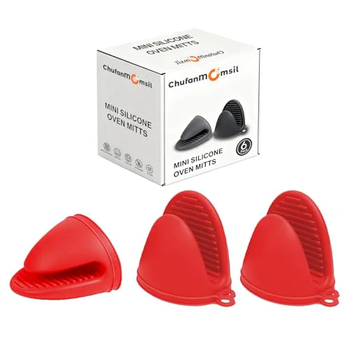 Original 3 Pairs Silicone Oven Mitts Sets Pot Holders Heat Resistant for Kitchen 6 Count Top-Quality