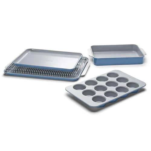 Flexible 5-Piece Non-Stick Ceramic Bakeware Set 5 Count Fast