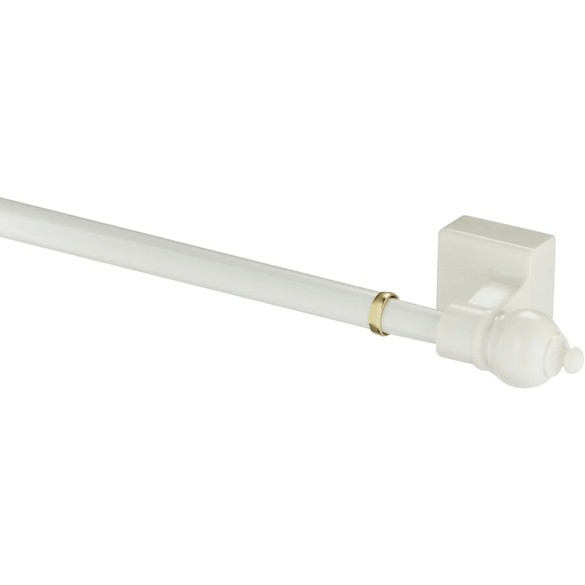 Relaxed Kenney 16 In. To 28 In. 7 16 In. Petite Magnetic Cafe Rod White Solid