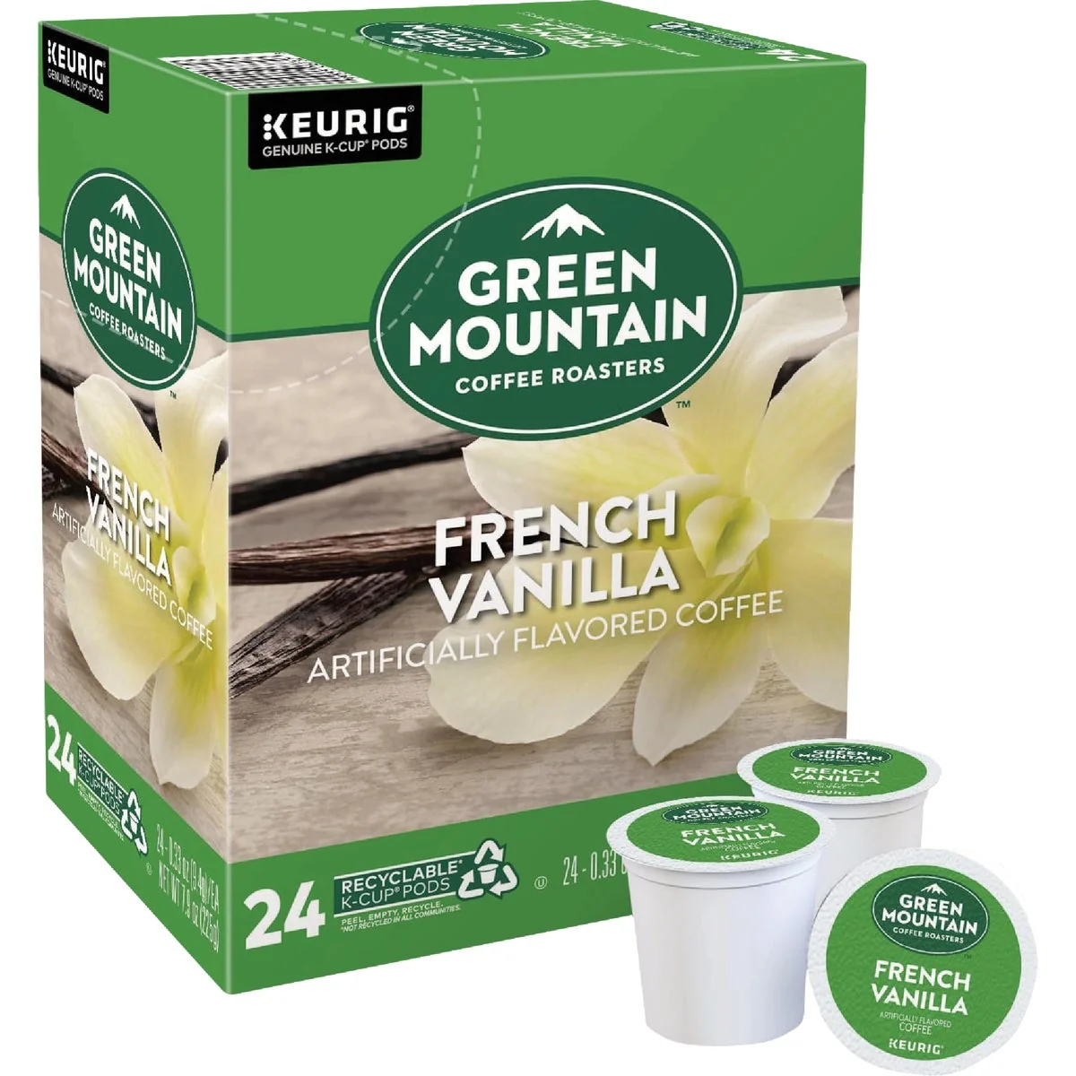 Proven Keurig Green Mountain Coffee Roasters French Vanilla K-Cup 24-Pack Authentic