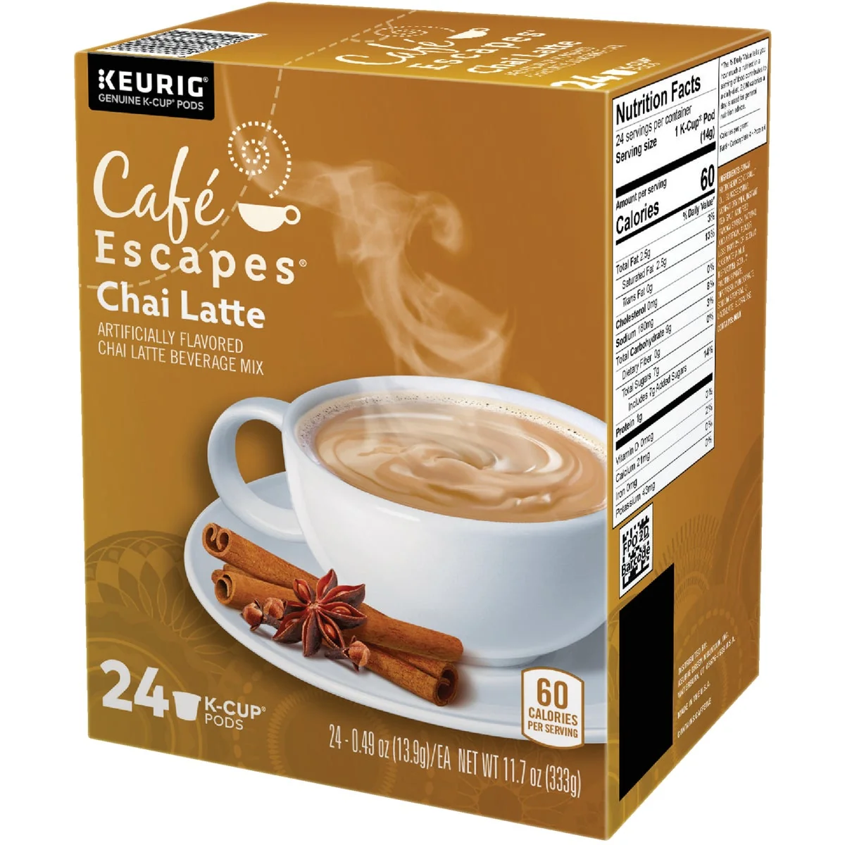 Dependable Keurig Cafe Escapes Chai Latte K-Cup 24-Pack Comfortable