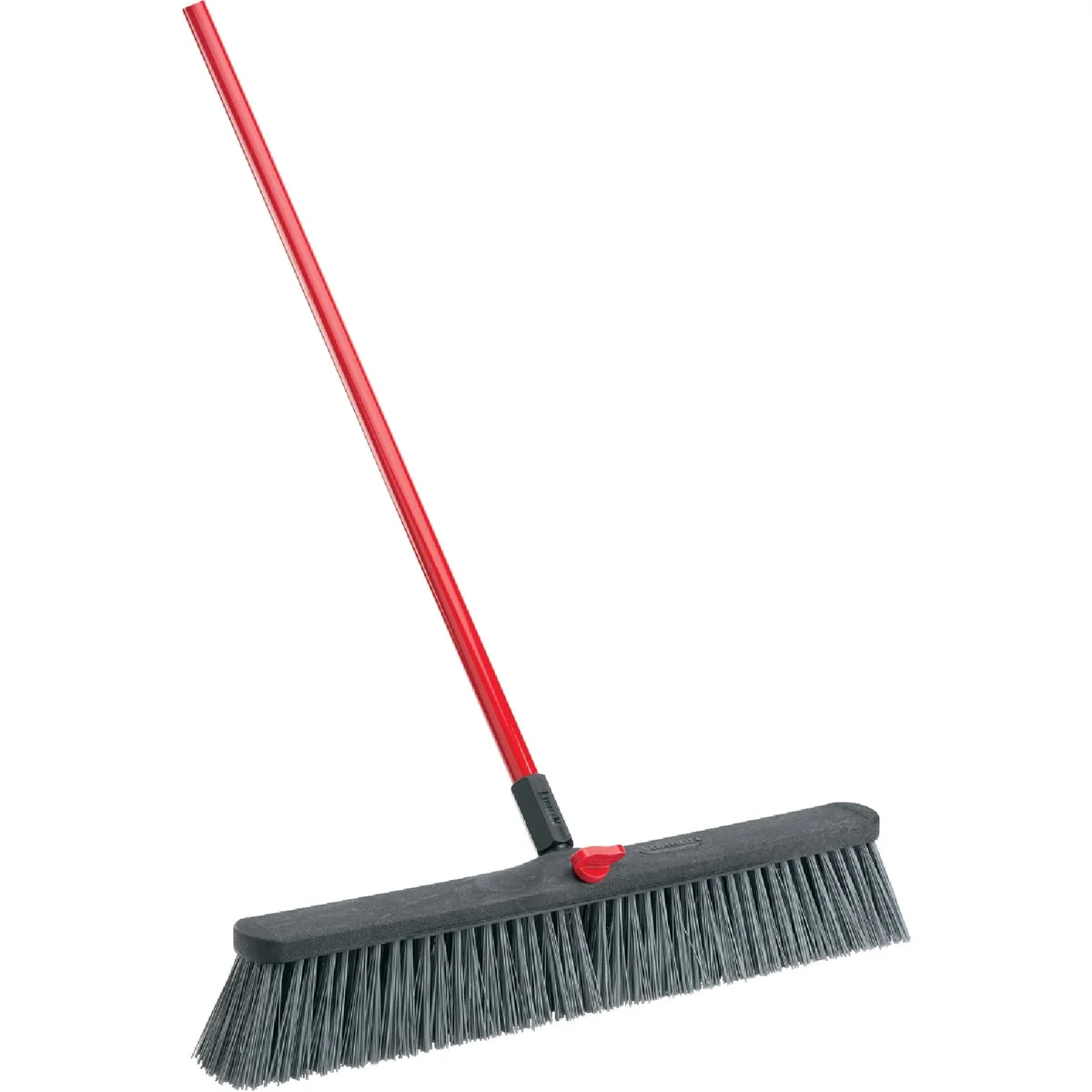 Verified Libman 24 In. W. x 64 In. L. Steel Handle Rough Surface Push Broom Certified