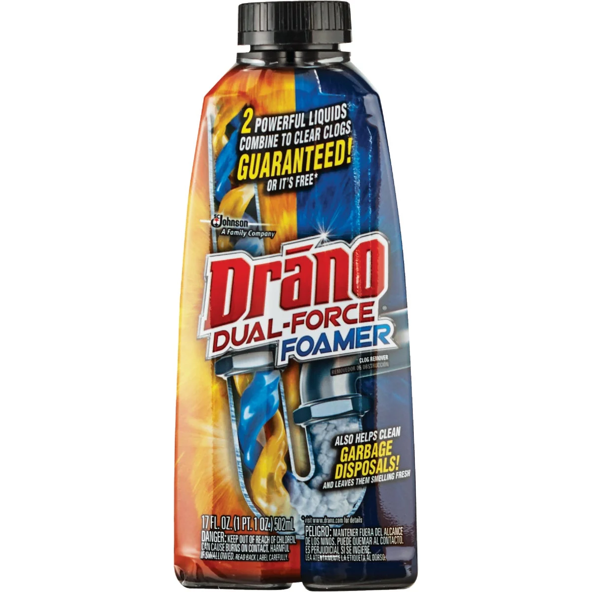 Smart Drano 17 Oz. Dual Force Foaming Drain Cleaner User-Friendly
