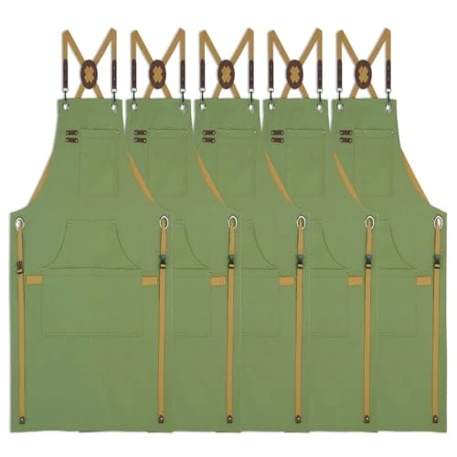 Expertly Made 5 Pack Kitchen Apron Dependable
