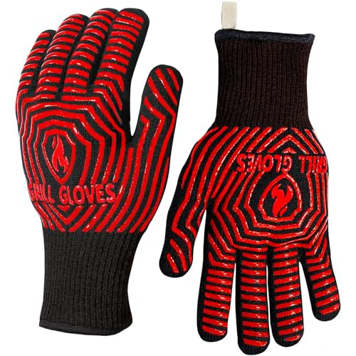 Green BBQ Gloves BBQ Accessories 1472℉ Extreme Heat Resistant Fashionable