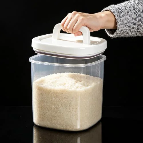 Traditional 10L Rice Storage Container with Measuring Cup Brush Trusted