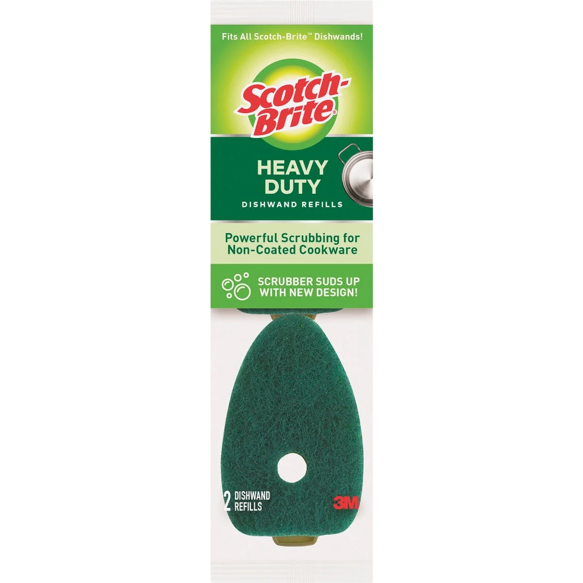 Classic 3M Scotch-Brite Soap Dispensing Dishwand Scrubber Refill Refined