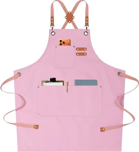 Carefully Designed Chef Aprons for Men Women with Oversized Pockets Eco-Friendly