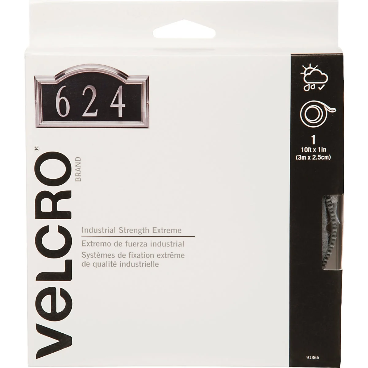 Proven VELCRO Brand 1 In. x 10 Ft. Titanium Industrial Strength Extreme Hook Loop Roll Solid