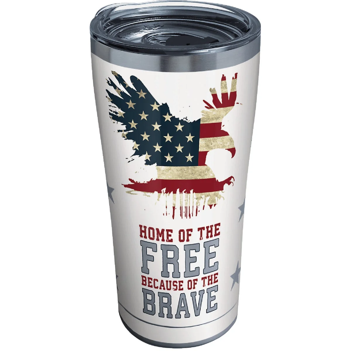 Prestigious Tervis Home of the Because of the Brave 20 Oz. Stainless Steel Tumbler with Slider Lid Unique
