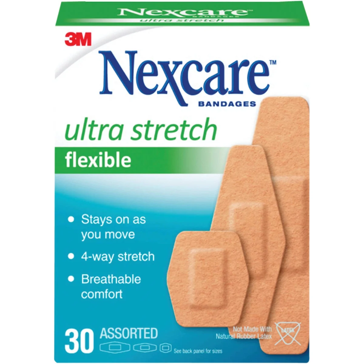 Reliable 3M Nexcare Ultra Stretch Flex Assorted Bandages 30 Ct. Modern