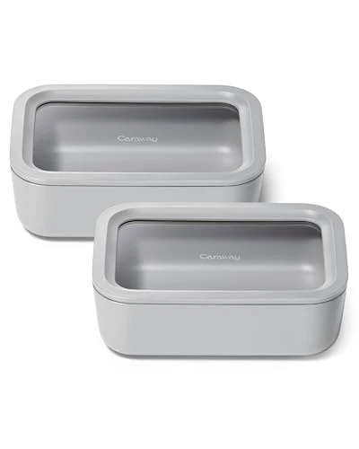Dependable 2 Piece Glass Food Storage Set with Lids 2 Count Long-Lasting