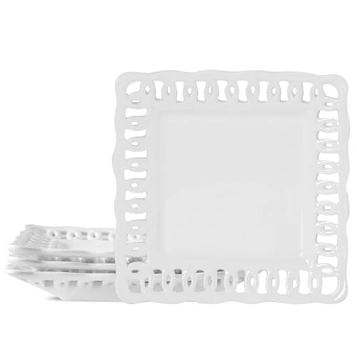 High-Performance Square Appetizer Plate 4 Count Exclusive