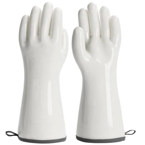 Original Design Oven Gloves Liquid Silicone Gloves Food Grade Heat Resistant Mitts with Fingers Comfortable