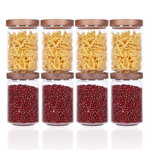 Premium Stackable Kitchen Canisters Set of 8 Next-Generation