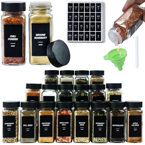 Expertly Made 36 Spice Jars with Labels 36 Count Luxury