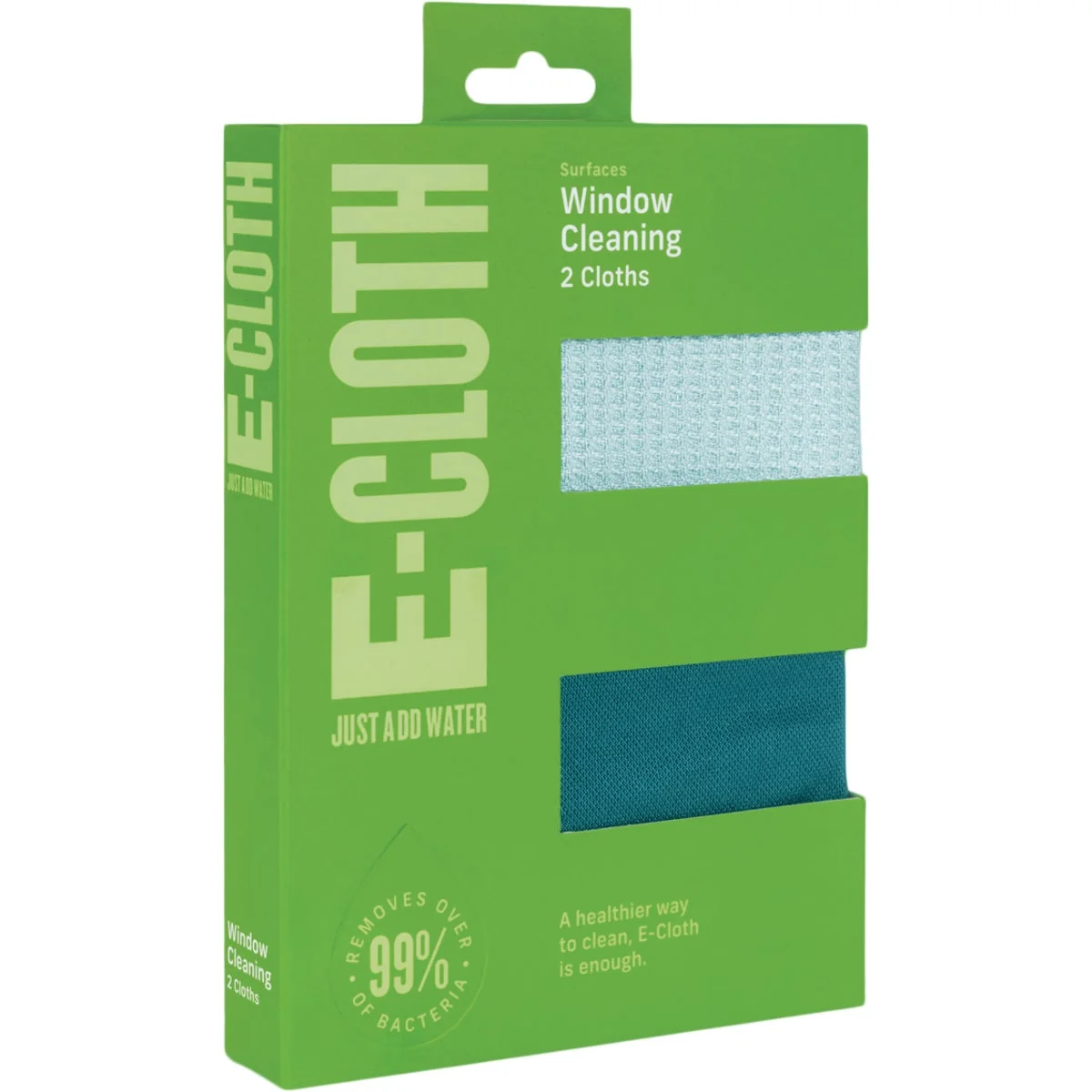 Reusable E-Cloth Window Cleaning Pack 2-Pack Efficient