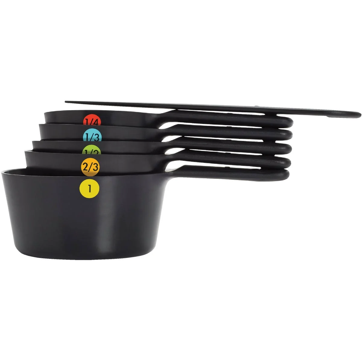 Prestigious OXO Good Grips Black Plastic Measuring Cup Set 6-Piece Genuine