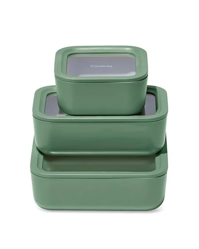 Responsible 3 Piece Glass Food Storage Container Set 3 Count Contemporary