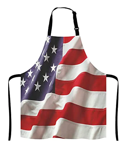 Organic USA Flag Kitchen Cooking BBQ Chef Apron Official