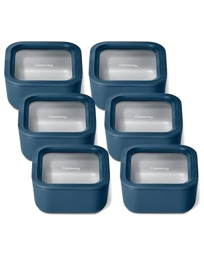 Minimalist 6 Piece Glass Food Storage Container Set 6 Count Eco-Friendly