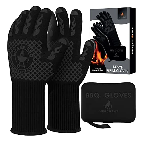 Advanced BBQ Grill Oven Gloves 1472°F Heat Resistant 16.16 Ounce Smooth