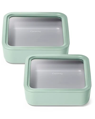 Crafted 2 Piece Glass Food Storage Set with Lids 2 Count Genuine