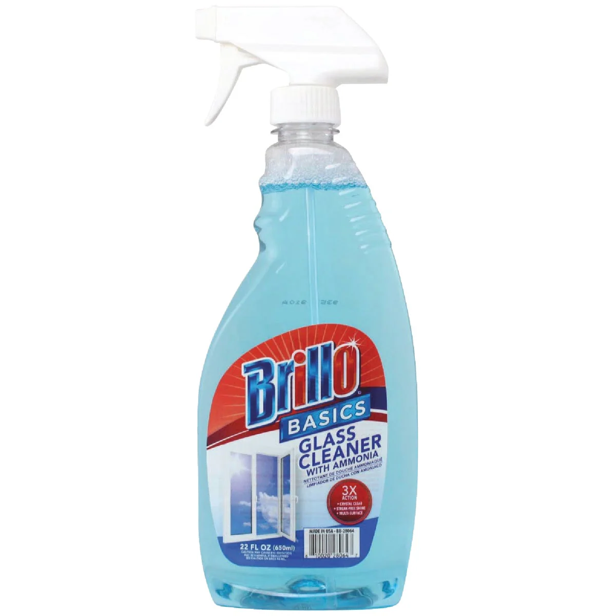 Comfortable Brillo Basics 22 Oz. Trigger Spray Ammonia Glass Surface Cleaner Safe