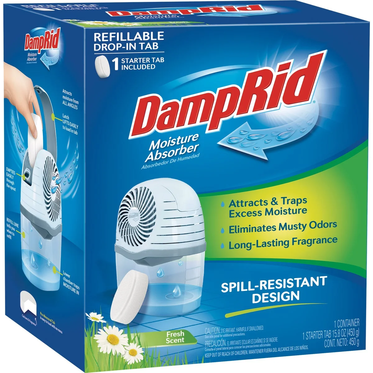 Fine DampRid 15.8 Oz. Fresh Scent Spill Resistant Refillable Moisture Absorber Relaxed