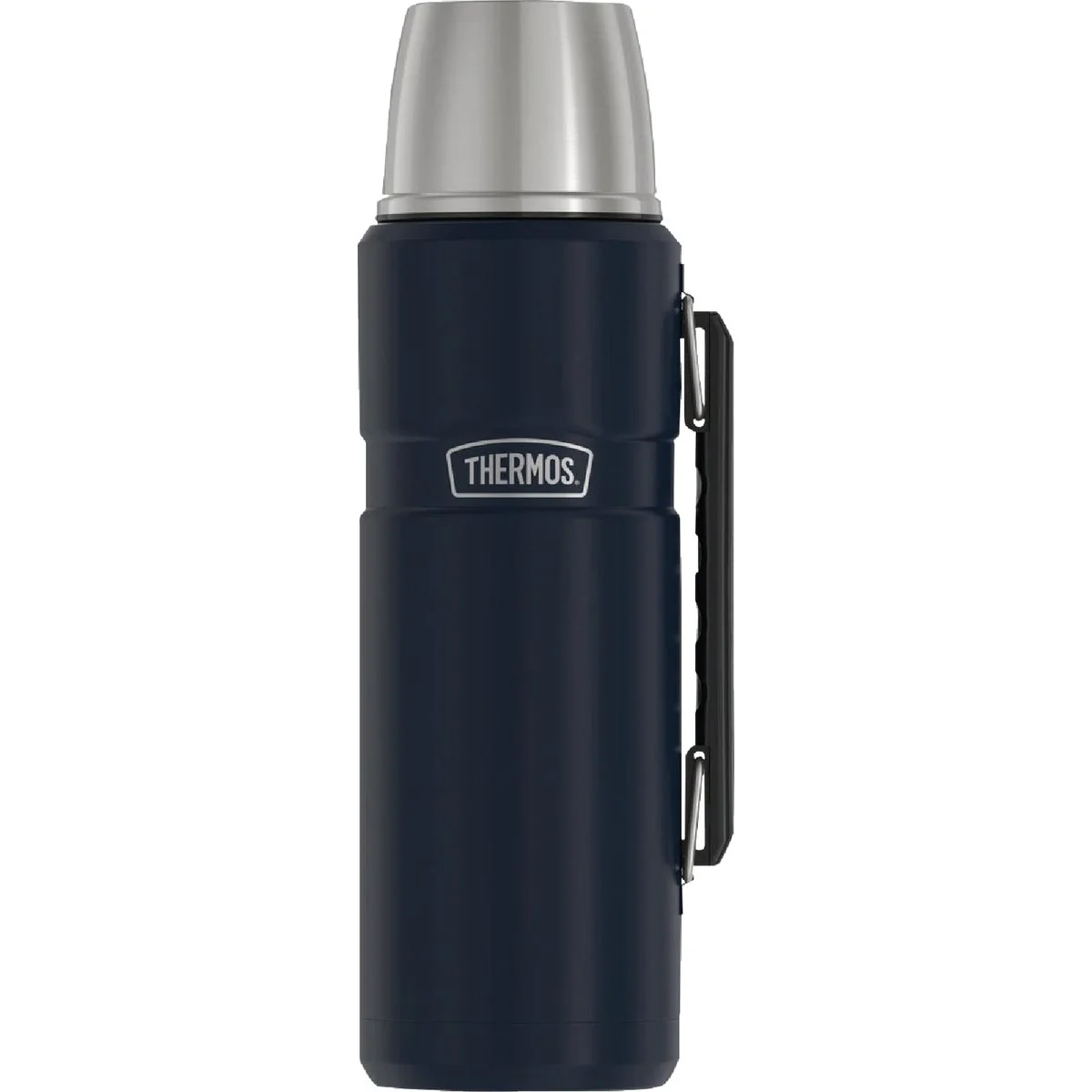 Fine Thermos Stainless King 40 Oz. Matte Blue Stainless Steel Insulated Vacuum Bottle with Handle Dependable
