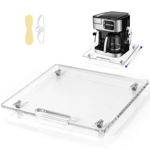 Innovative Acrylic Appliance Slider with Rubber Wheels Lightweight