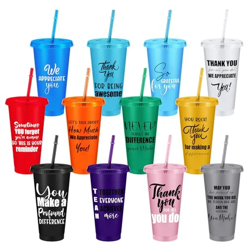 Elegant 24 Pcs Housekeeping Employee Appreciation Gift Tumblers Bulk 24oz 24 Count Soft