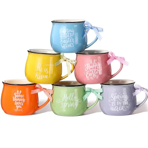 First-Class Easter Mugs Set of 6 6 Count Contemporary