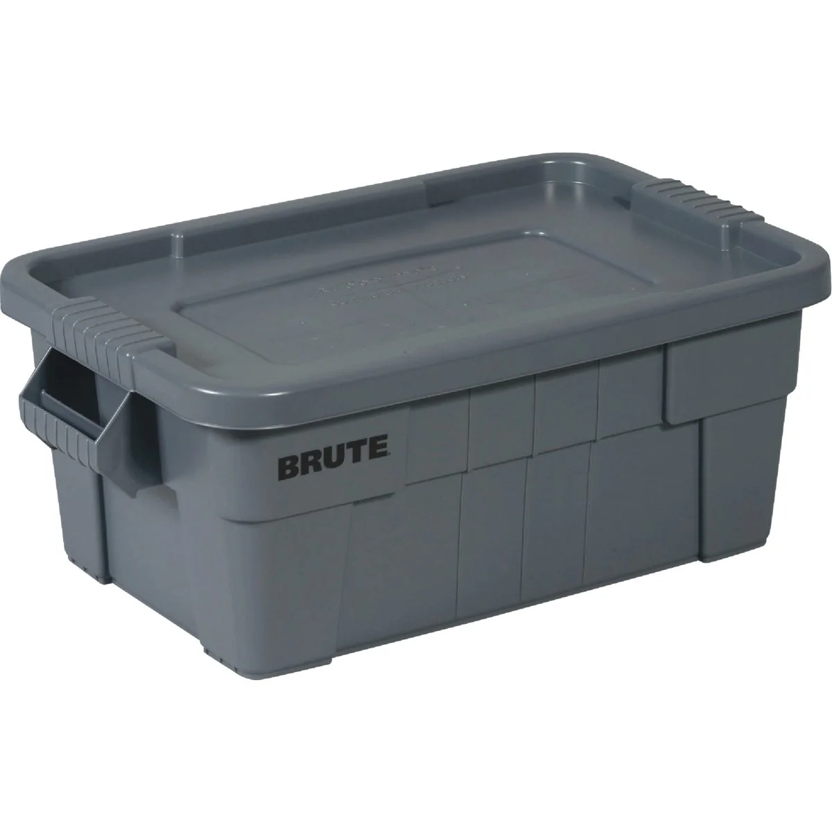 Minimalist Rubbermaid Commercial Brute 14 Gal. Gray Storage Tote with Lid Outstanding