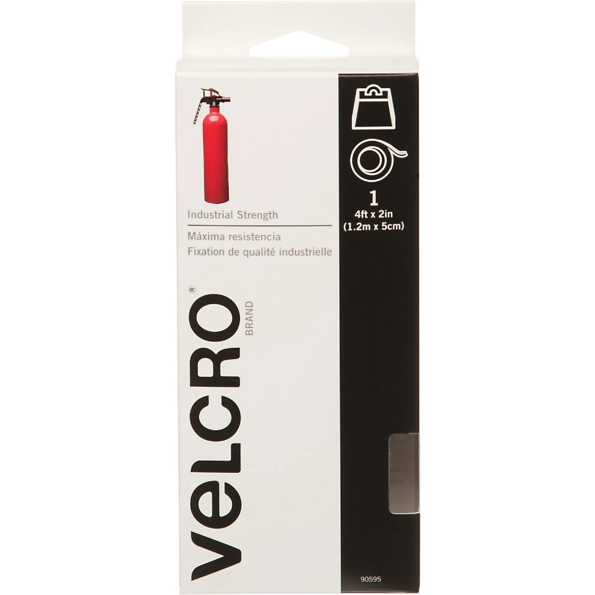 Functional VELCRO Brand 2 In. x 4 Ft. White Industrial Strength Hook Loop Roll High-Performance