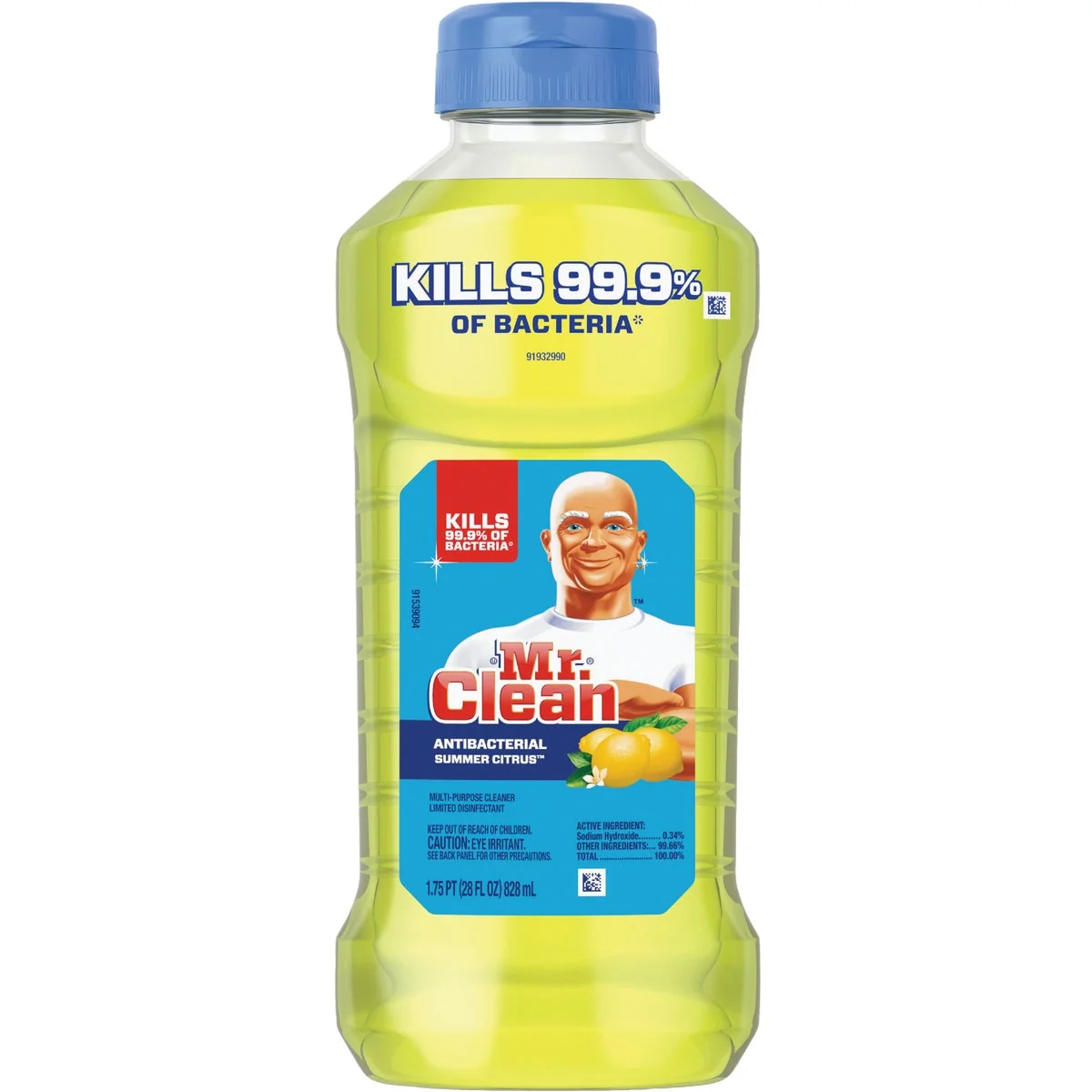 High-Grade Mr. Clean 28 Oz. Summer Citrus Antibacterial Multi-Purpose Disinfectant Cleaner Proven