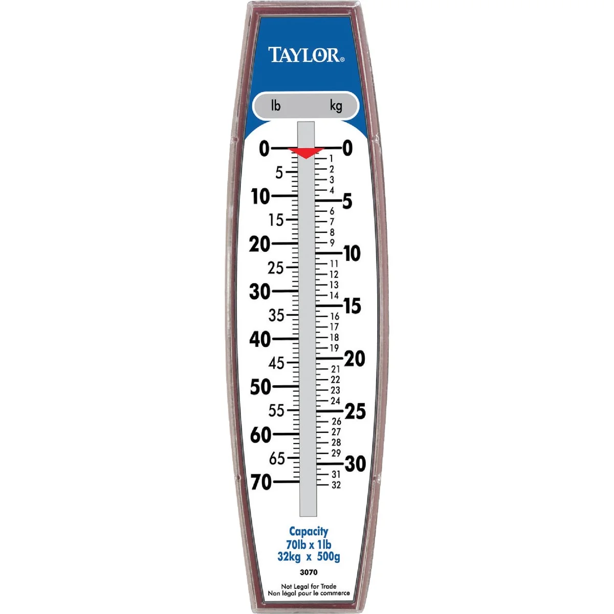 Expertly Made Taylor 70 Lb. Capacity Steel Hook Hanging Scale Recyclable